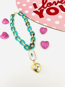 Catalina heart necklace